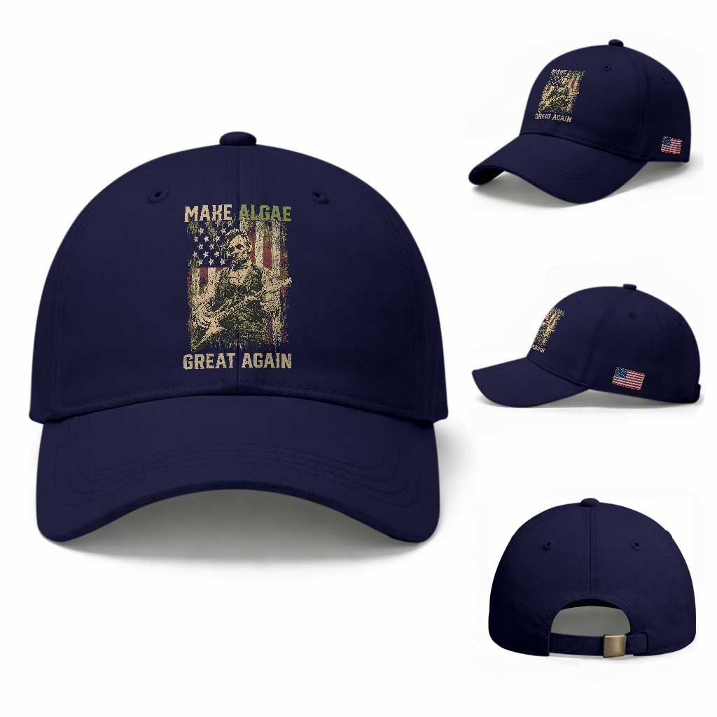 Make Algae Great Again Baseball Cap Funny Lincoln Political Satire Humor TS14 Baseball Cap Universal Fit Dark Blue Print Your Wear