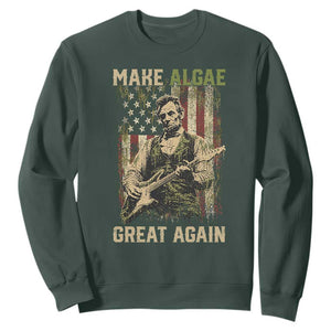 Make Algae Great Again Sweatshirt Funny Lincoln Political Satire Humor TS14 Dark Forest Green Print Your Wear