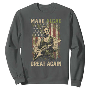 Make Algae Great Again Sweatshirt Funny Lincoln Political Satire Humor TS14 Dark Heather Print Your Wear