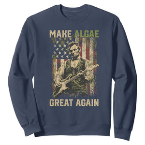 Make Algae Great Again Sweatshirt Funny Lincoln Political Satire Humor TS14 Navy Print Your Wear