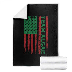 Team Algae Throw Blanket Funny Make Algae Great Again American Flag Political Meme TS14 Black Print Your Wear