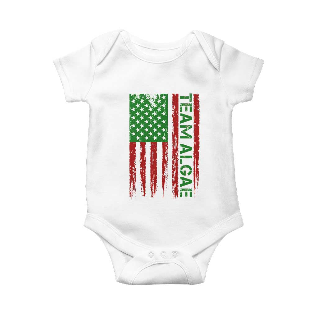 Team Algae Baby Onesie Funny Make Algae Great Again American Flag Political Meme TS14 White Print Your Wear