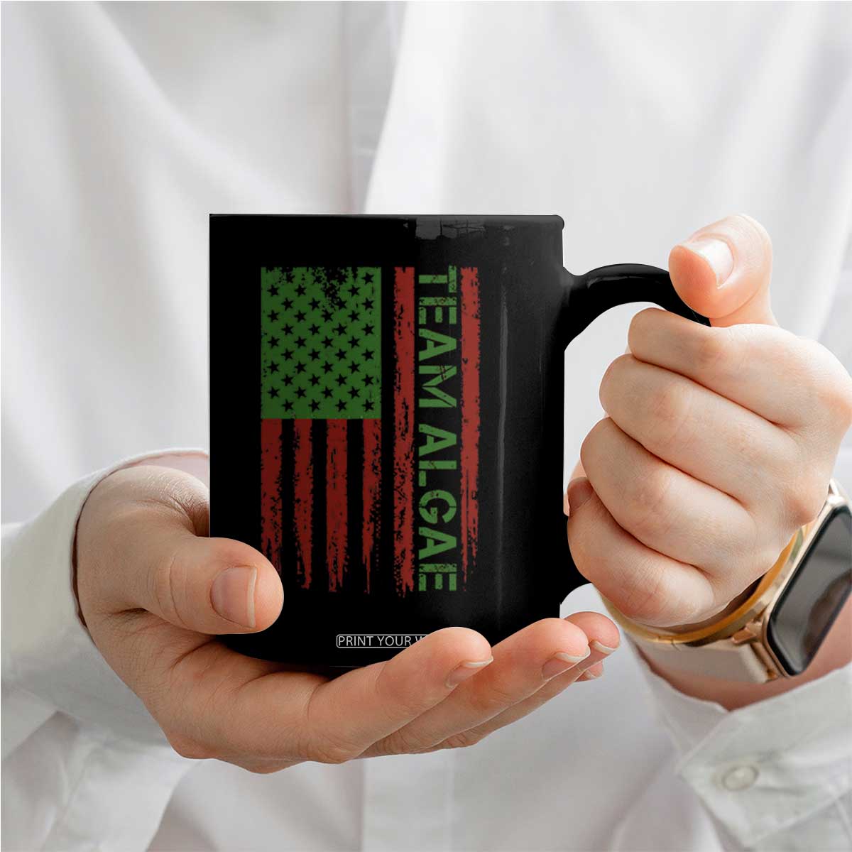 Team Algae Coffee Mug Funny Make Algae Great Again American Flag Political Meme TS14 Print Your Wear
