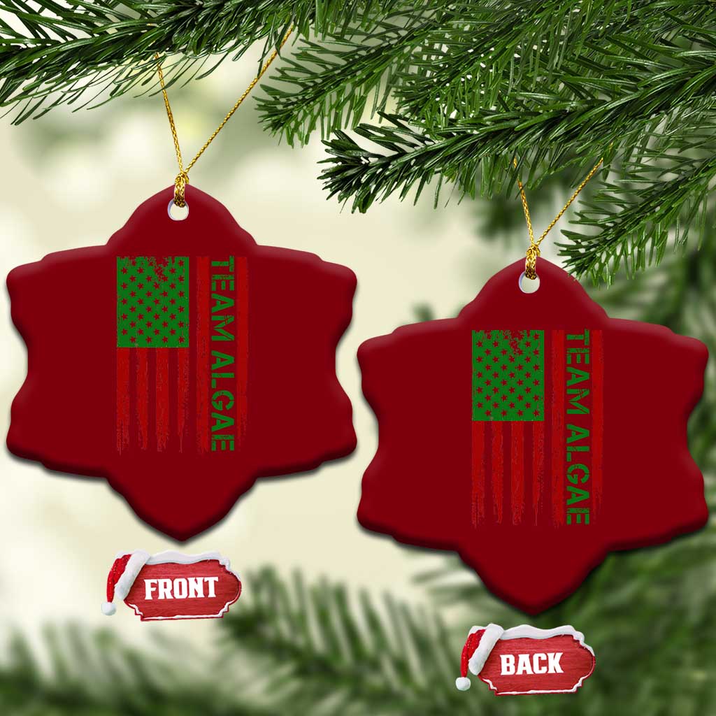 Team Algae Ceramic Ornament Funny Make Algae Great Again American Flag Political Meme TS14 Print Your Wear