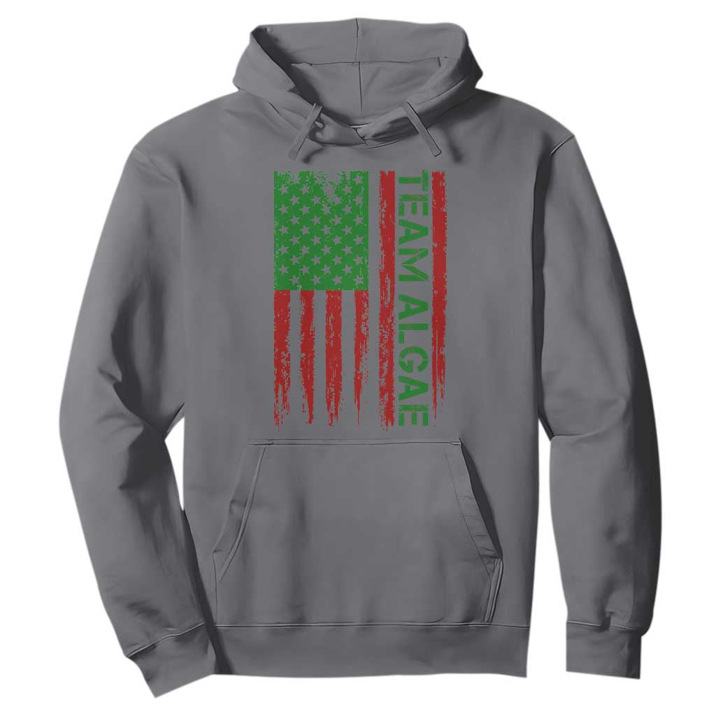 Team Algae Hoodie Funny Make Algae Great Again American Flag Political Meme TS14 Charcoal Print Your Wear