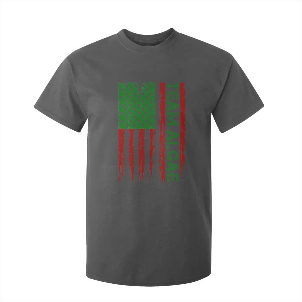Team Algae T Shirt For Kid Funny Make Algae Great Again American Flag Political Meme TS14 Dark Heather Print Your Wear