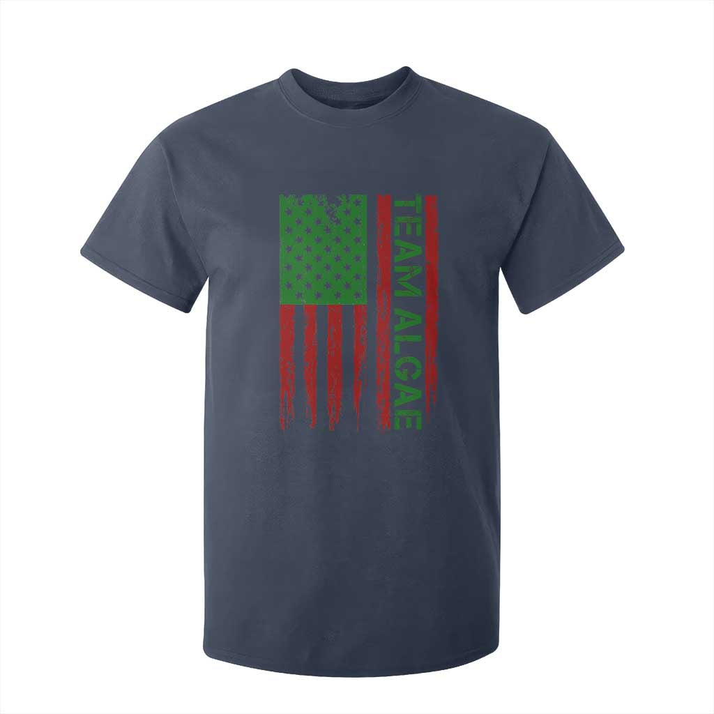 Team Algae T Shirt For Kid Funny Make Algae Great Again American Flag Political Meme TS14 Navy Print Your Wear