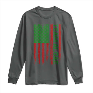 Team Algae Long Sleeve Shirt Funny Make Algae Great Again American Flag Political Meme TS14 Dark Heather Print Your Wear