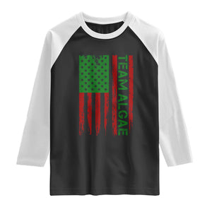Team Algae Raglan Shirt Funny Make Algae Great Again American Flag Political Meme TS14 Black White Print Your Wear