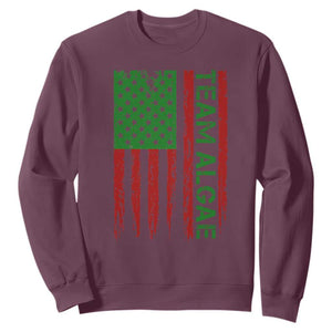 Team Algae Sweatshirt Funny Make Algae Great Again American Flag Political Meme TS14 Maroon Print Your Wear