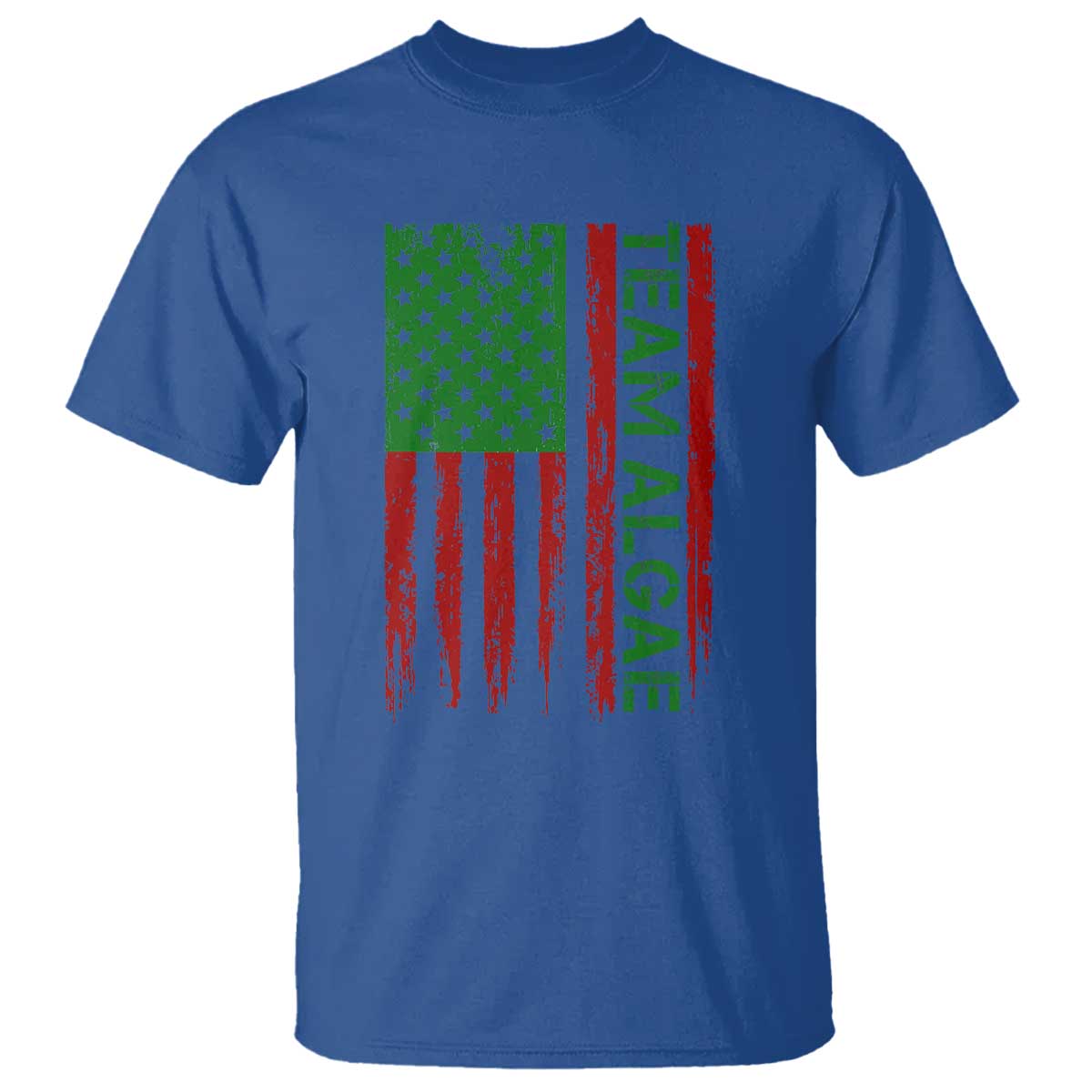 Team Algae T Shirt Funny Make Algae Great Again American Flag Political Meme TS14 Royal Blue Print Your Wear