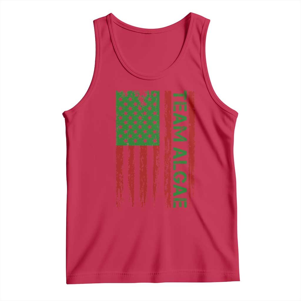Team Algae Tank Top Funny Make Algae Great Again American Flag Political Meme TS14 Red Print Your Wear