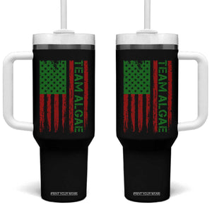 Team Algae Tumbler With Handle Funny Make Algae Great Again American Flag Political Meme TS14 One Size: 40 oz Black Print Your Wear