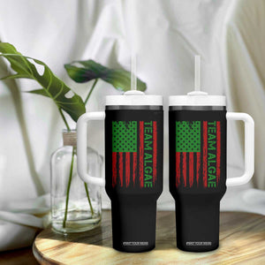 Team Algae Tumbler With Handle Funny Make Algae Great Again American Flag Political Meme TS14 Print Your Wear