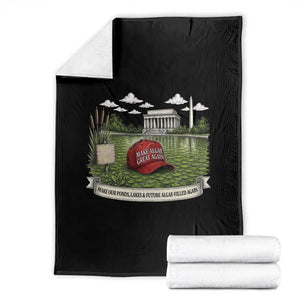 Make Algae Great Again Throw Blanket Funny Political Satire Humor TS14 Black Print Your Wear