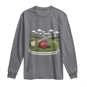 Make Algae Great Again Long Sleeve Shirt Funny Political Satire Humor TS14 Charcoal Print Your Wear