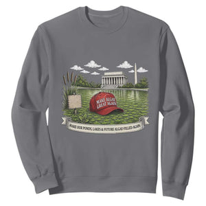 Make Algae Great Again Sweatshirt Funny Political Satire Humor TS14 Charcoal Print Your Wear
