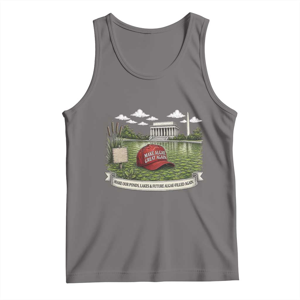 Make Algae Great Again Tank Top Funny Political Satire Humor TS14 Deep Heather Print Your Wear