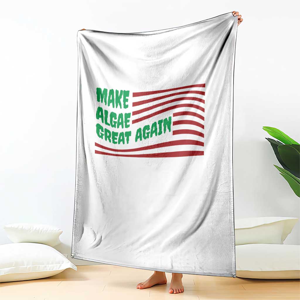 Make Algae Great Again Throw Blanket Funny Political Satire American Flag Meme TS14 Print Your Wear