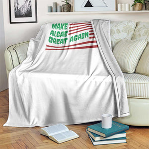 Make Algae Great Again Throw Blanket Funny Political Satire American Flag Meme TS14 Print Your Wear