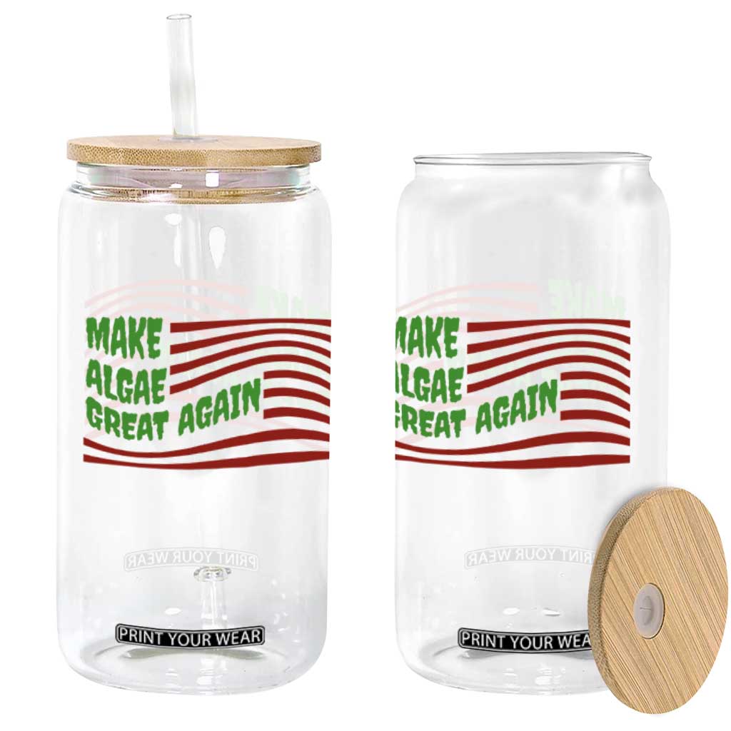 Make Algae Great Again Glass Can Funny Political Satire American Flag Meme TS14 Print Your Wear