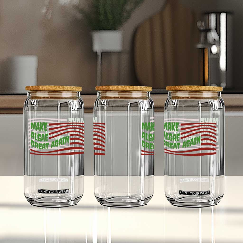 Make Algae Great Again Glass Can Funny Political Satire American Flag Meme TS14 Print Your Wear
