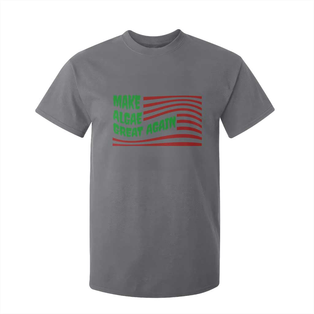 Make Algae Great Again T Shirt For Kid Funny Political Satire American Flag Meme TS14 Charcoal Print Your Wear