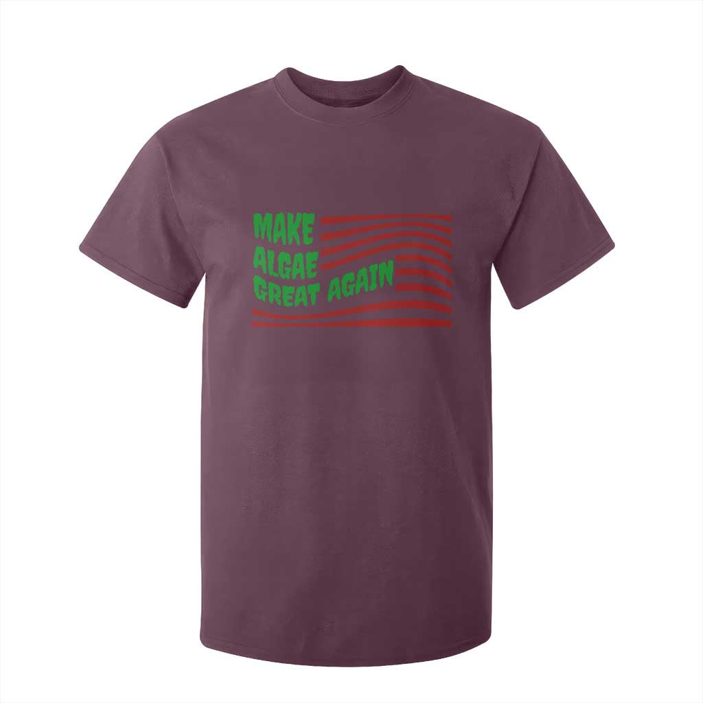 Make Algae Great Again T Shirt For Kid Funny Political Satire American Flag Meme TS14 Maroon Print Your Wear