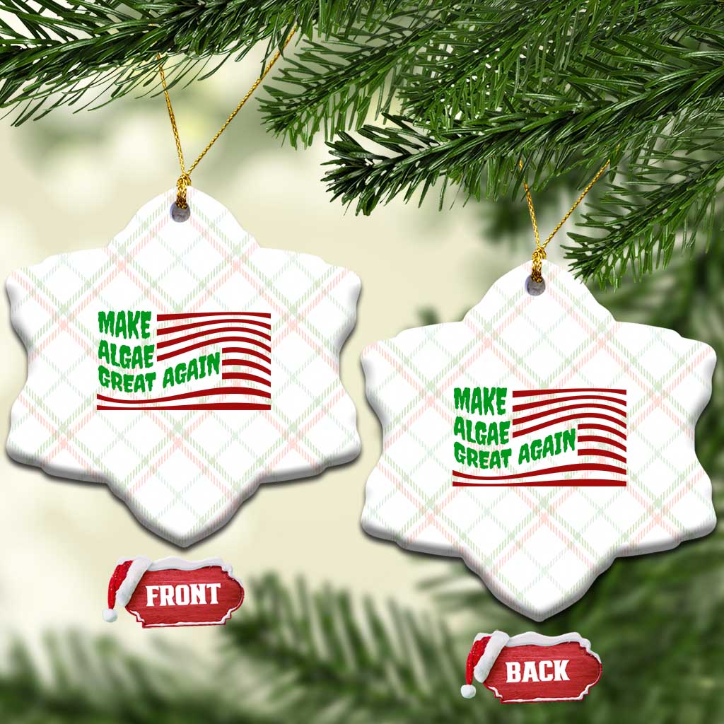 Make Algae Great Again Ceramic Ornament Funny Political Satire American Flag Meme TS14 Print Your Wear