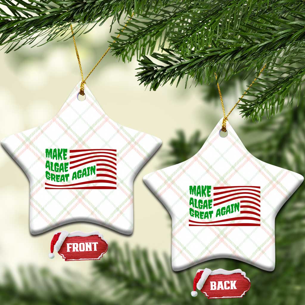 Make Algae Great Again Ceramic Ornament Funny Political Satire American Flag Meme TS14 Print Your Wear