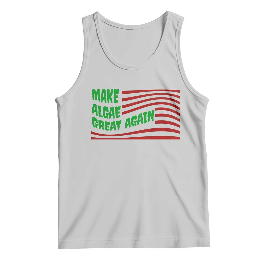 Make Algae Great Again Tank Top Funny Political Satire American Flag Meme TS14 Ash Print Your Wear