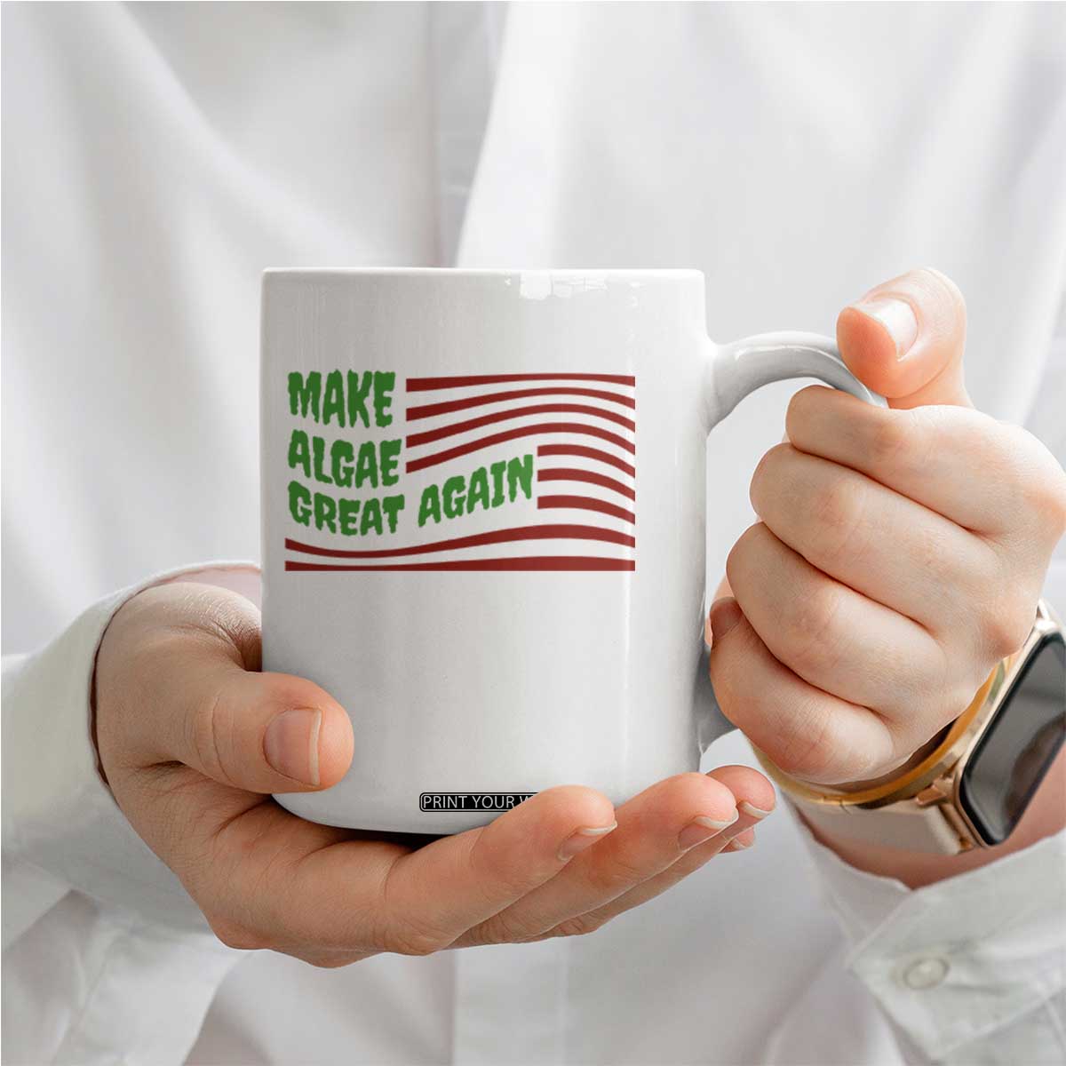 Make Algae Great Again Coffee Mug Funny Political Satire American Flag Meme TS14 Print Your Wear