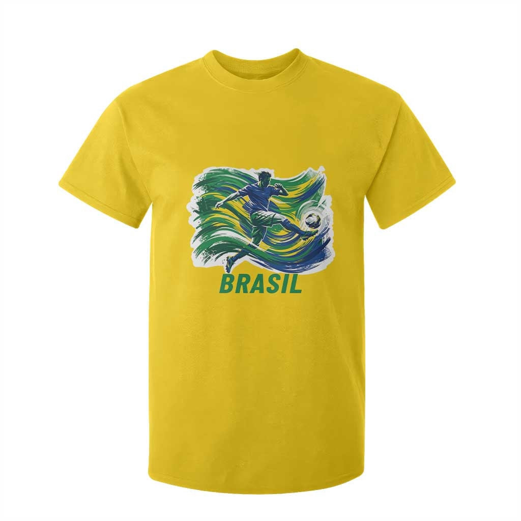 Brazil Soccer Fan T Shirt For Kid Brasil Flag Football Game Day Supporter TS14 Daisy Print Your Wear