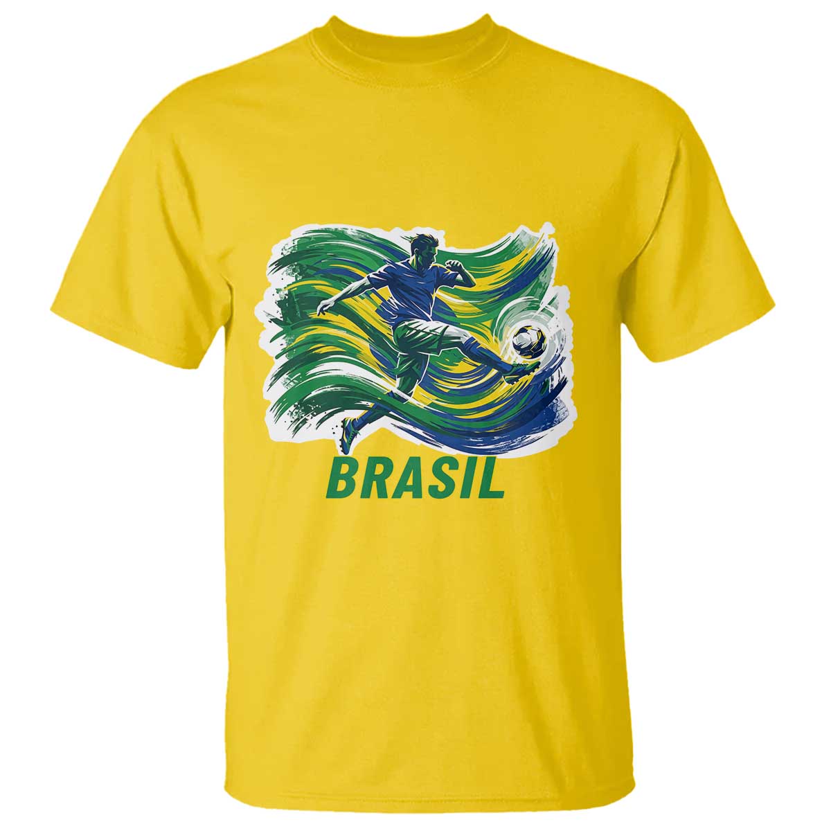 Brazil Soccer Fan T Shirt Brasil Flag Football Game Day Supporter TS14 Daisy Print Your Wear