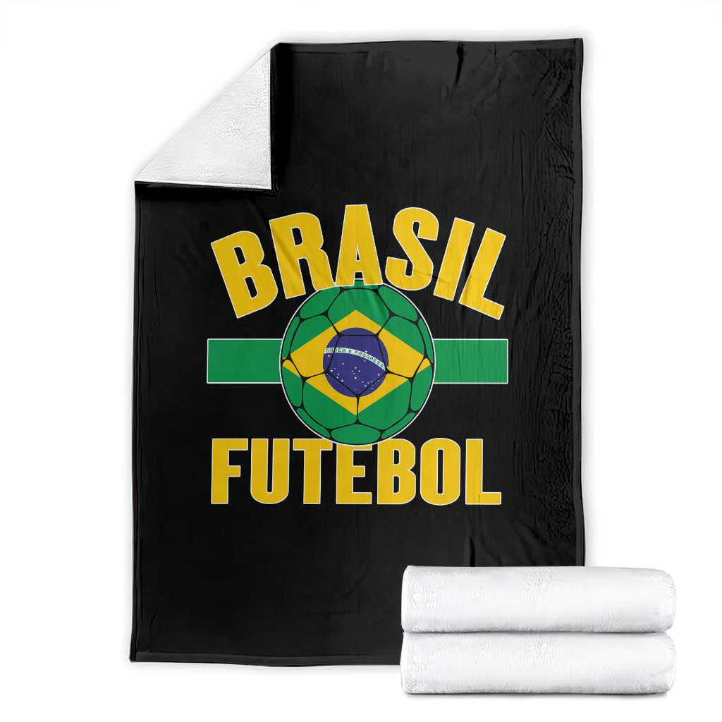 Brazil Soccer Football Fan Brasil Flag Throw Blanket TS14 Black Print Your Wear