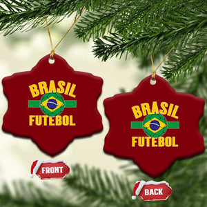 Brazil Soccer Football Fan Brasil Flag Ceramic Ornament TS14 Print Your Wear