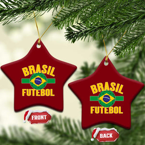 Brazil Soccer Football Fan Brasil Flag Ceramic Ornament TS14 Print Your Wear