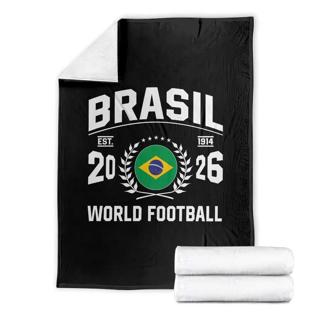 Brasil Flag Brazil Soccer Football Fan Throw Blanket TS14 Black Print Your Wear