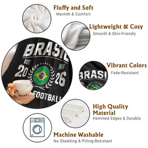 Brasil Flag Brazil Soccer Football Fan Throw Blanket TS14 Print Your Wear