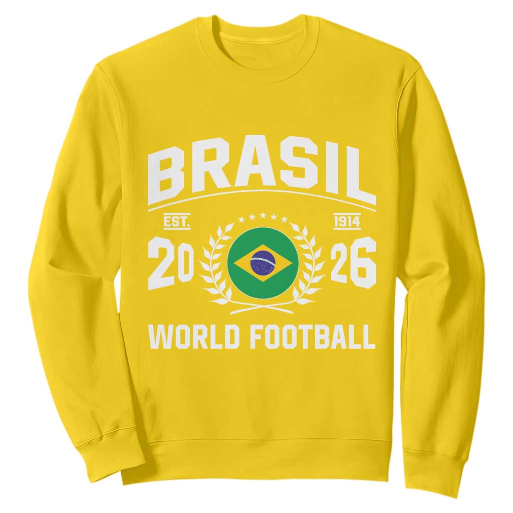 Brasil Flag Brazil Soccer Football Fan Sweatshirt TS14 Daisy Print Your Wear
