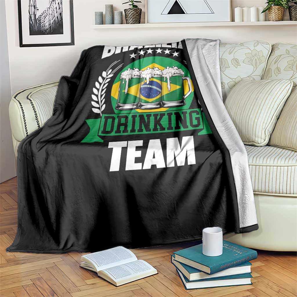 Brazil Drinking Team Throw Blanket Funny Brazilian Flag Beer Party Gift TS14 Print Your Wear