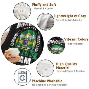 Brazil Drinking Team Throw Blanket Funny Brazilian Flag Beer Party Gift TS14 Print Your Wear