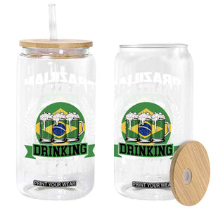 Brazil Drinking Team Glass Can Funny Brazilian Flag Beer Party Gift TS14 Print Your Wear