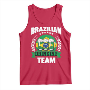 Brazil Drinking Team Tank Top Funny Brazilian Flag Beer Party Gift TS14 Red Print Your Wear