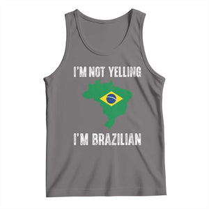 I'm Not Yelling I'm Brazilian Tank Top Funny Brazil Pride TS14 Deep Heather Print Your Wear