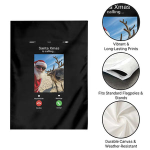 Santa Christmas Meme Garden Flag Reindeer Video Call TS14 Print Your Wear