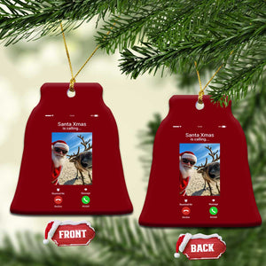 Santa Xmas Meme Ceramic Ornament Reindeer Video Call TS14 Print Your Wear