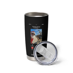Santa Christmas Meme Tumbler Cup Reindeer Video Call TS14 Print Your Wear