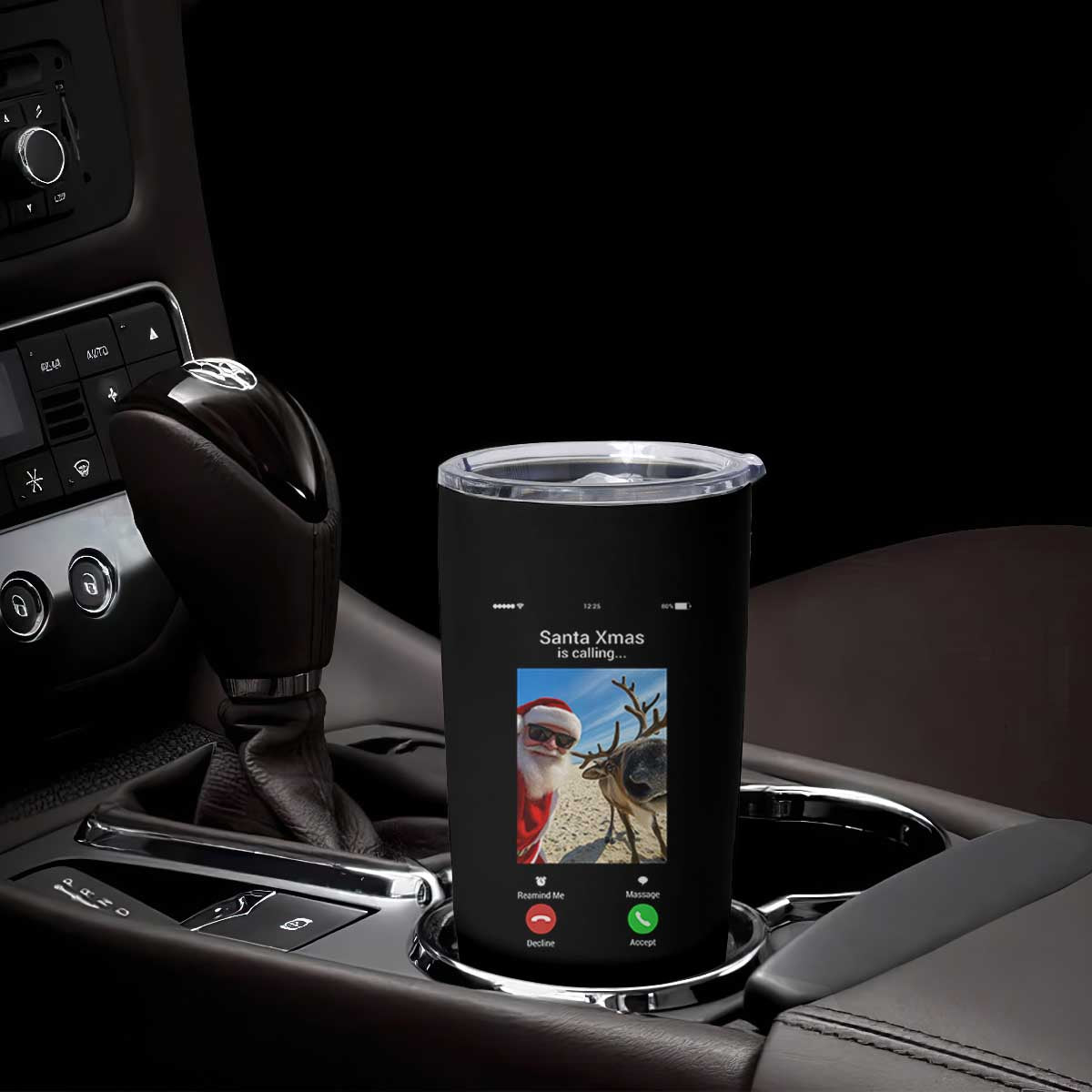 Santa Christmas Meme Tumbler Cup Reindeer Video Call TS14 Print Your Wear
