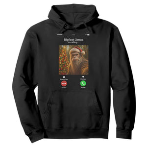 Funny Bigfoot Christmas Hoodie Sasquatch Video Call Meme TS14 Black Print Your Wear